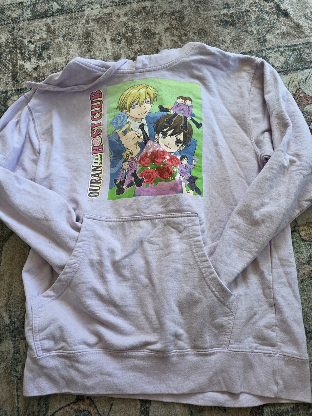 Hot Topic Lilac Anime Graphic Ouran Highschool Host Club Pullover Hoodie